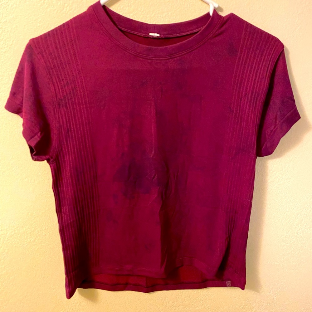 Lululemon Train to Be Short Sleeve Tie Dye Top